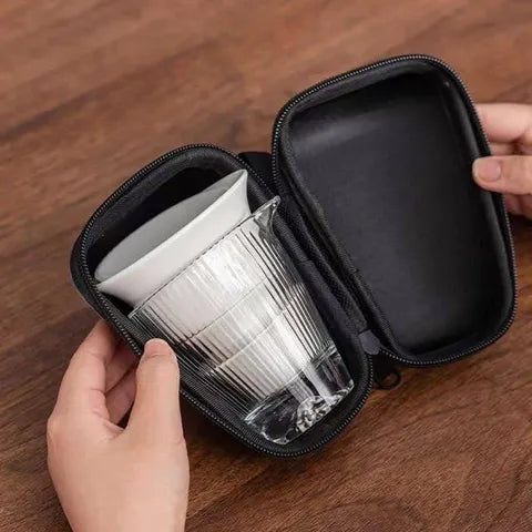 羊脂玉旅行茶具組